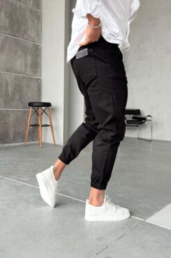 Alternative view of Παντελόνι Jean Loose Fit με λαστιχένια μπατζάκια 328-789