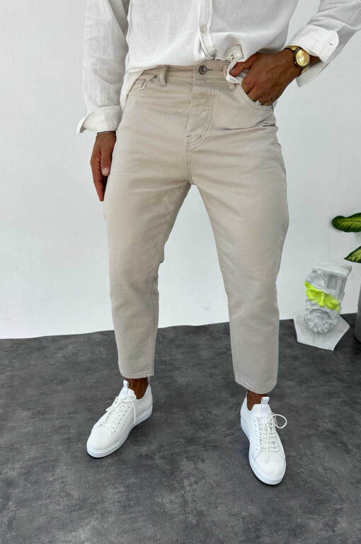 Jean Loose Fit Μπεζ