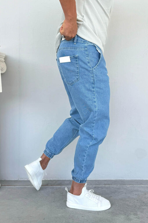 Παντελόνι Jean Loose Fit με λαστιχένια μπατζάκια 2746 - Image 2