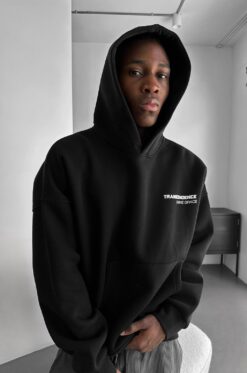 Alternative view of Μαύρο Hoodie με Σχέδιο  22217