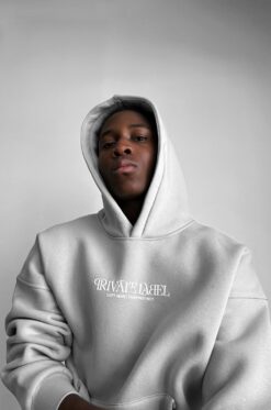 Alternative view of Γκρι Hoodie με Σχέδιο 22236