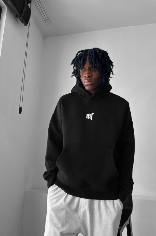 Μαύρο Hoodie με Σχέδιο 22238 - Image 2