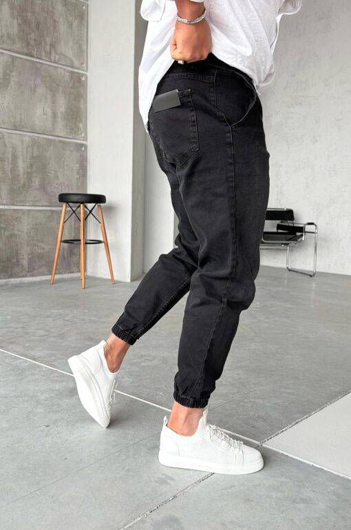 Παντελόνι Jean Loose Fit με λαστιχένια μπατζάκια 2857 - Image 2